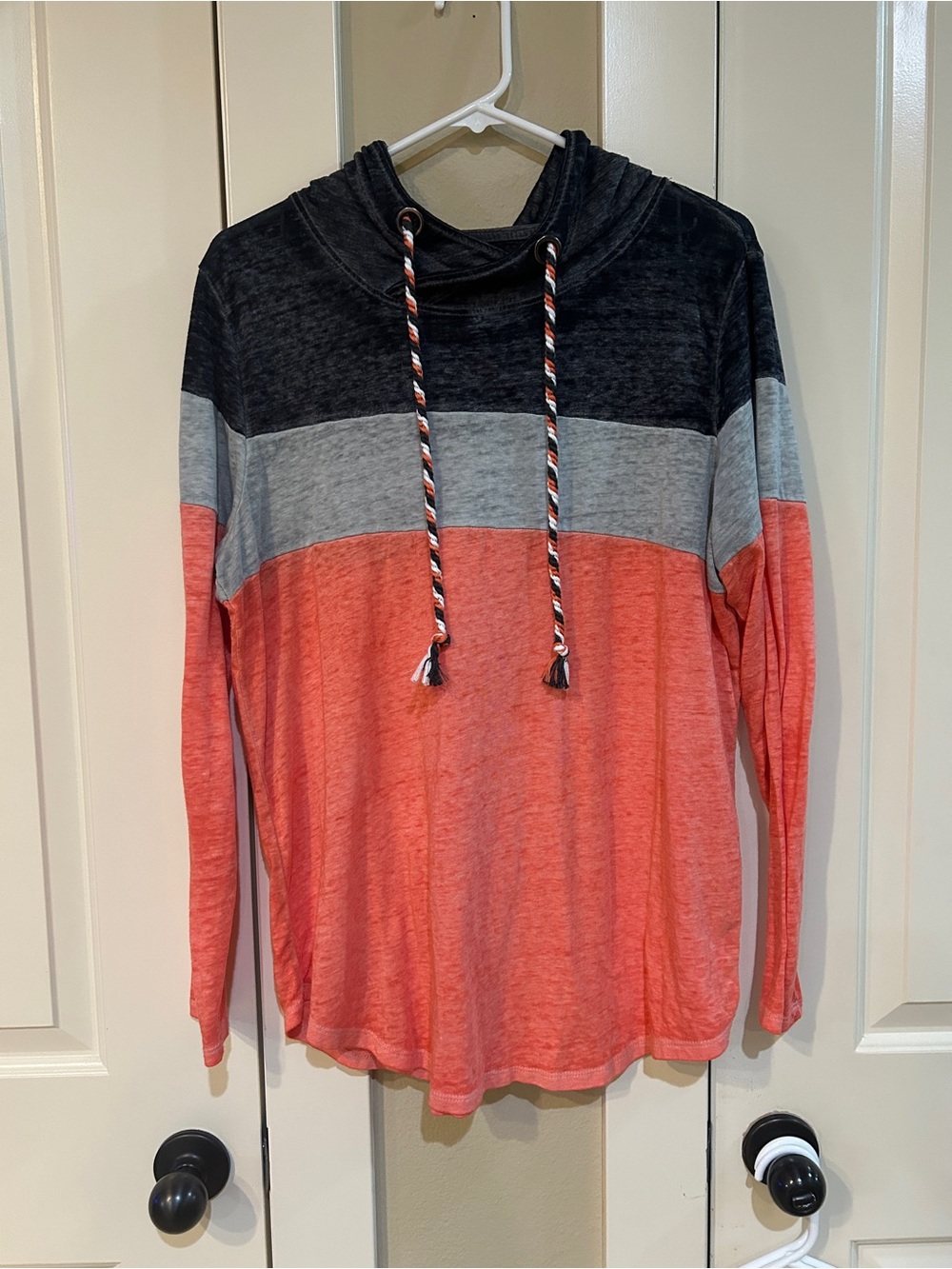 Maurices Lightweight color-block hooded shirt